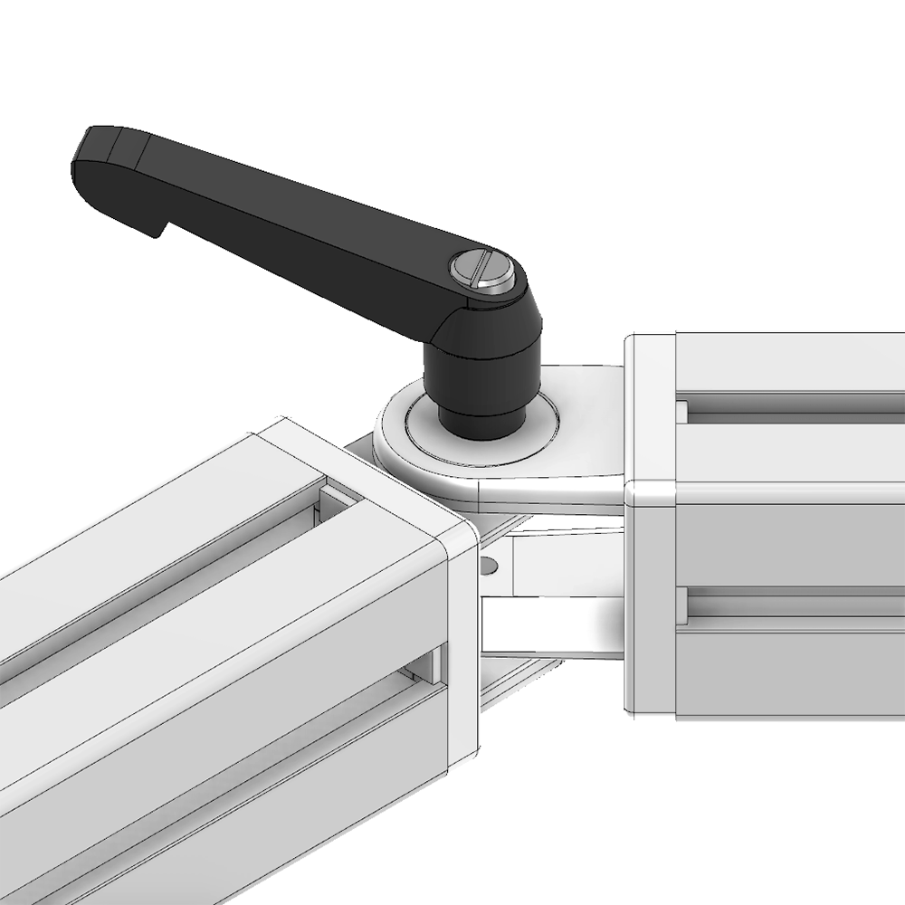 42-001-1 MODULAR SOLUTIONS PIVOT JOINT 45 PIVOT JOINT WITH LOCKING HANDLE